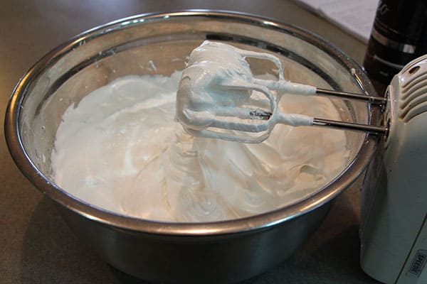 Aquafaba meringue mixture.