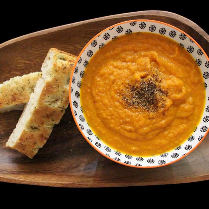 Roasted carrot soup.