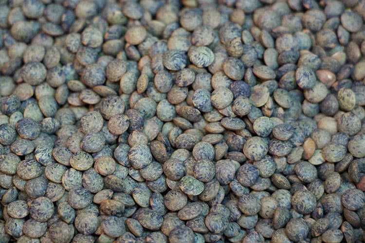 French green lentils. 