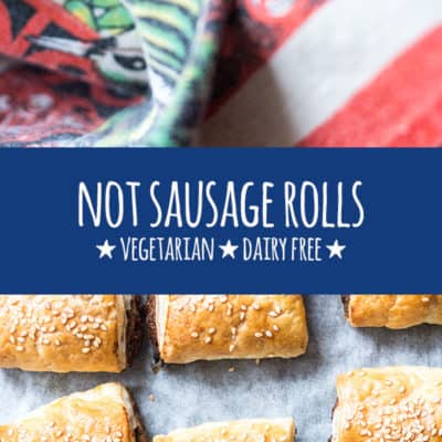Vegetarian not sausage rolls (dairy free).