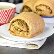Walnut and olive spelt bread rolls.