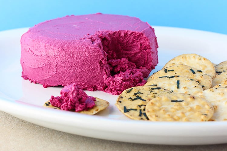 Beetroot and cashew pate.