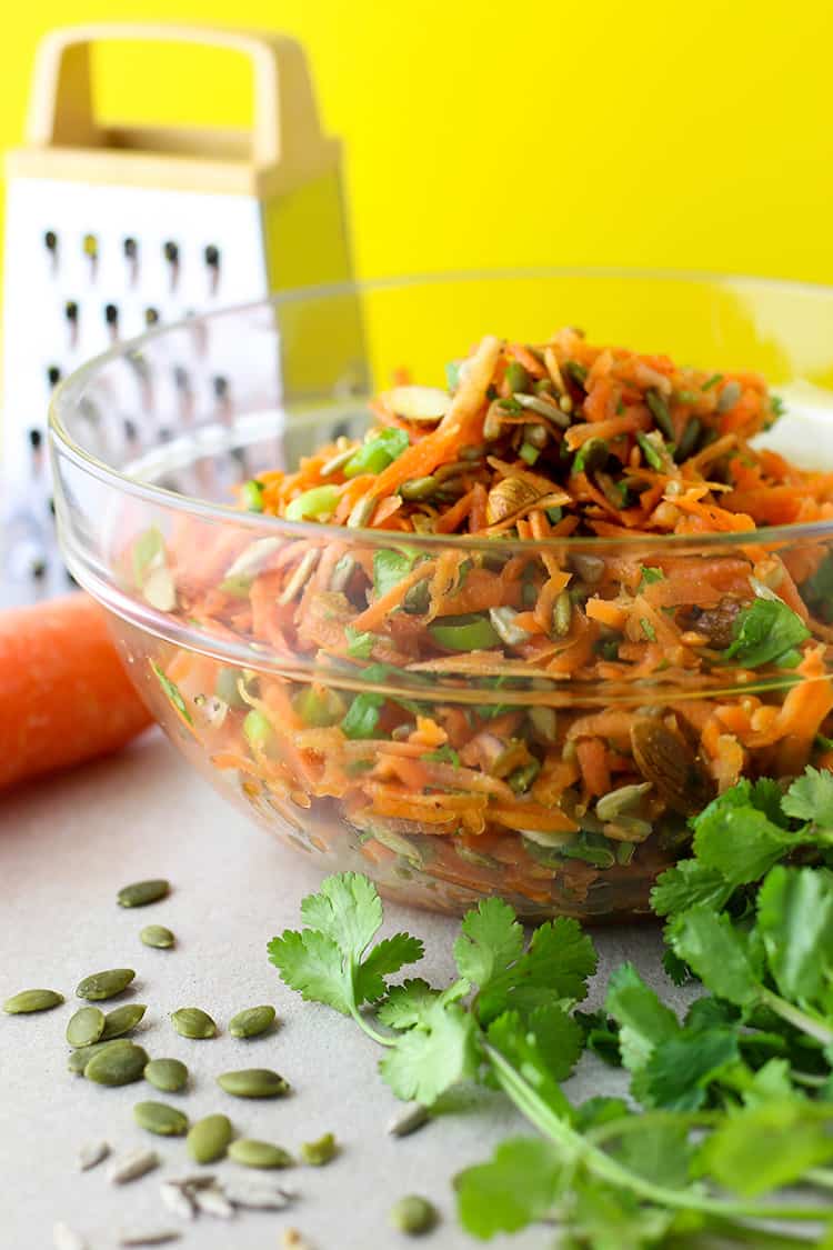Carrot and seed salad. 
