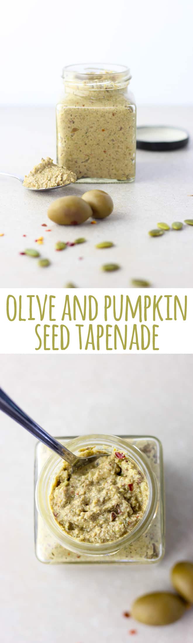 Olive and pumpkin seed tapenade. 