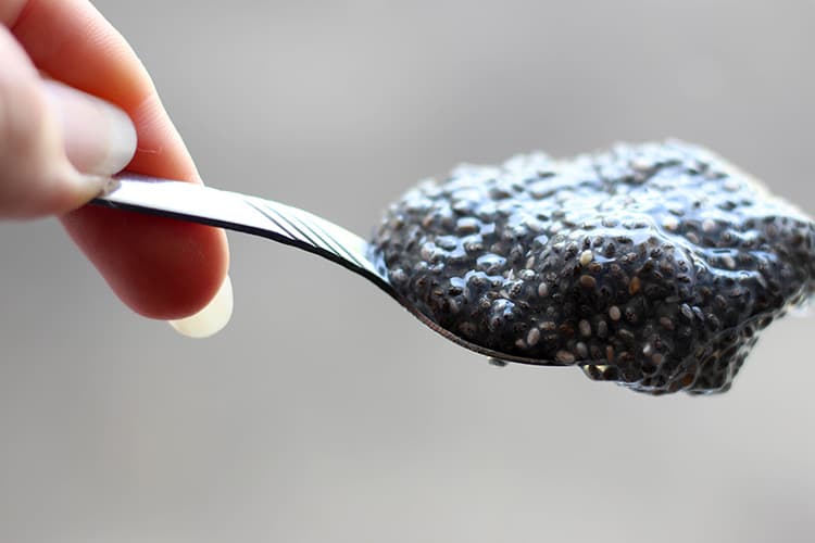 Thick chia seed gel. 