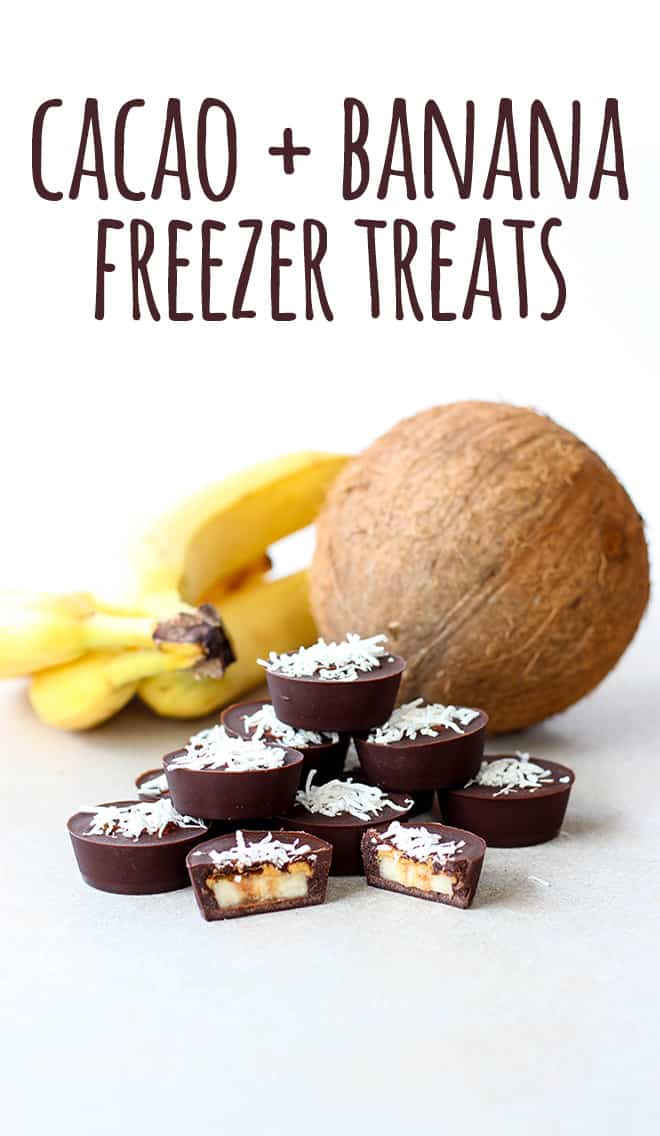 Delicious little frozen bites of banana and chocolate goodness. With a smidge of peanut butter for good measure!