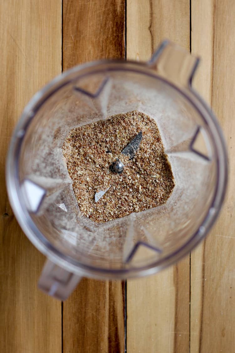 LSA: Linseed (flaxseed), sunflower seeds and almonds freshly ground in my blender. 