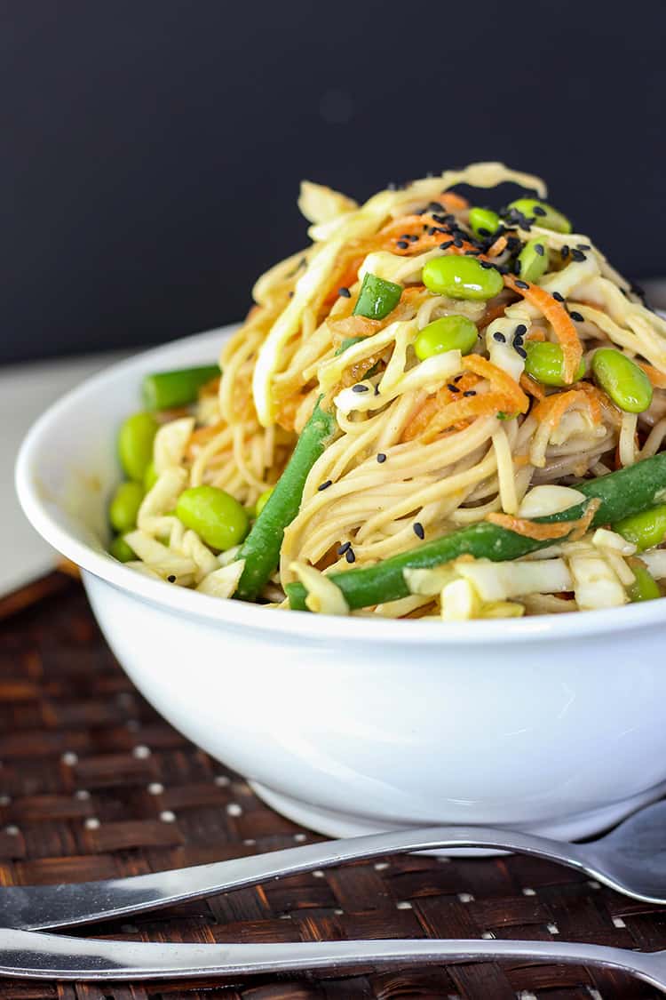 Soba noodle salad. 