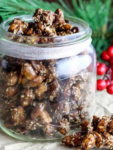 Dad's nuts: candied chilli sesame peanuts