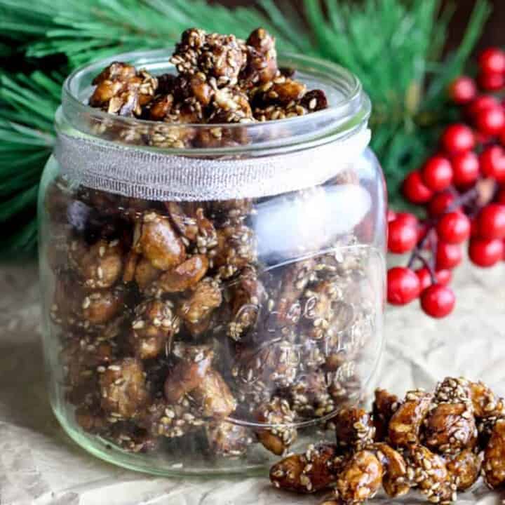 Dad's nuts: candied chilli sesame peanuts