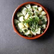 Potato and fresh oregano salad.