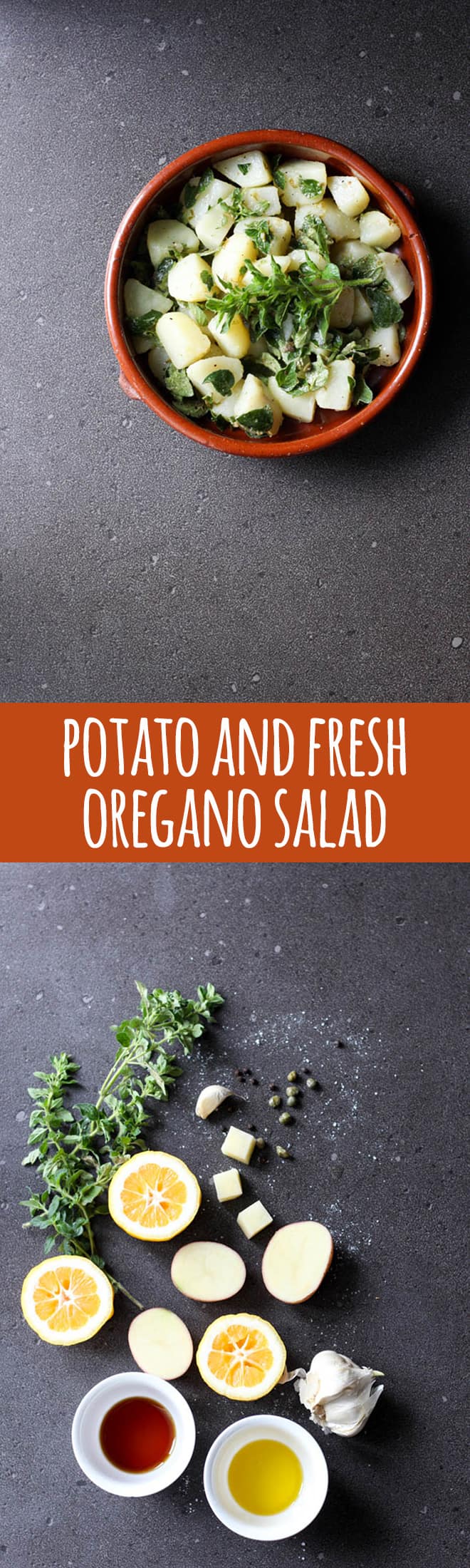 This is a much lightened up version of potato salad, with a sharp caper dressing which is balanced out by the savoury flavours of fresh oregano. 