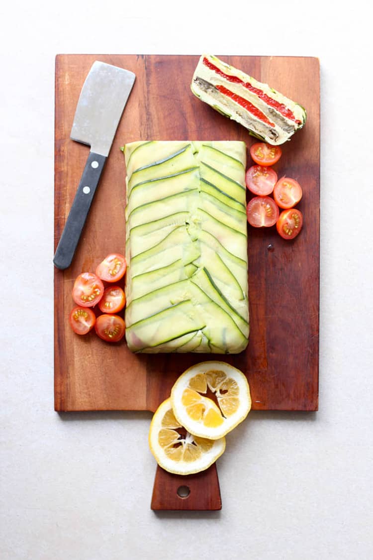 Grilled vegetable terrine.