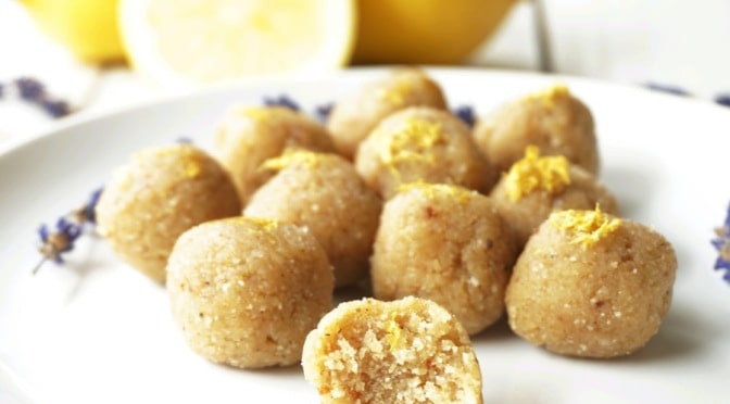 Lemon lavender truffle bites. 