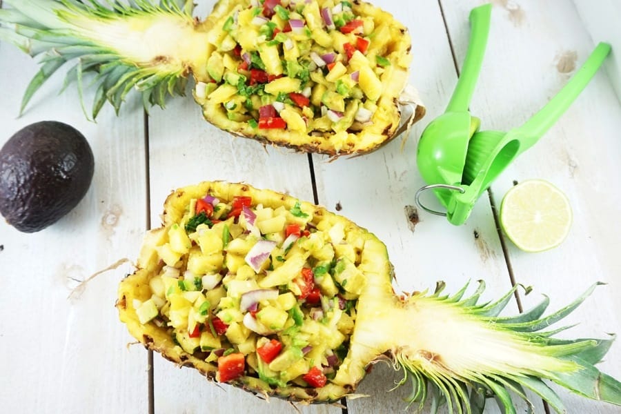 Pineapple avocado salsa. 