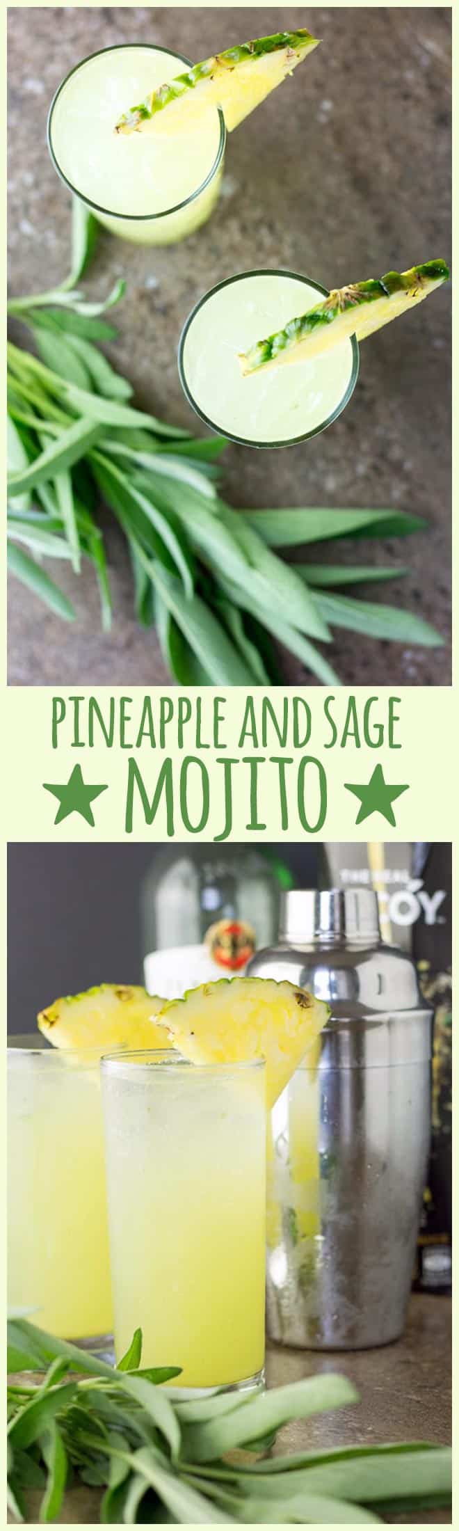 Pineapple and sage are a curiously delicious combination in this light and refreshing twist on a classic mojito.