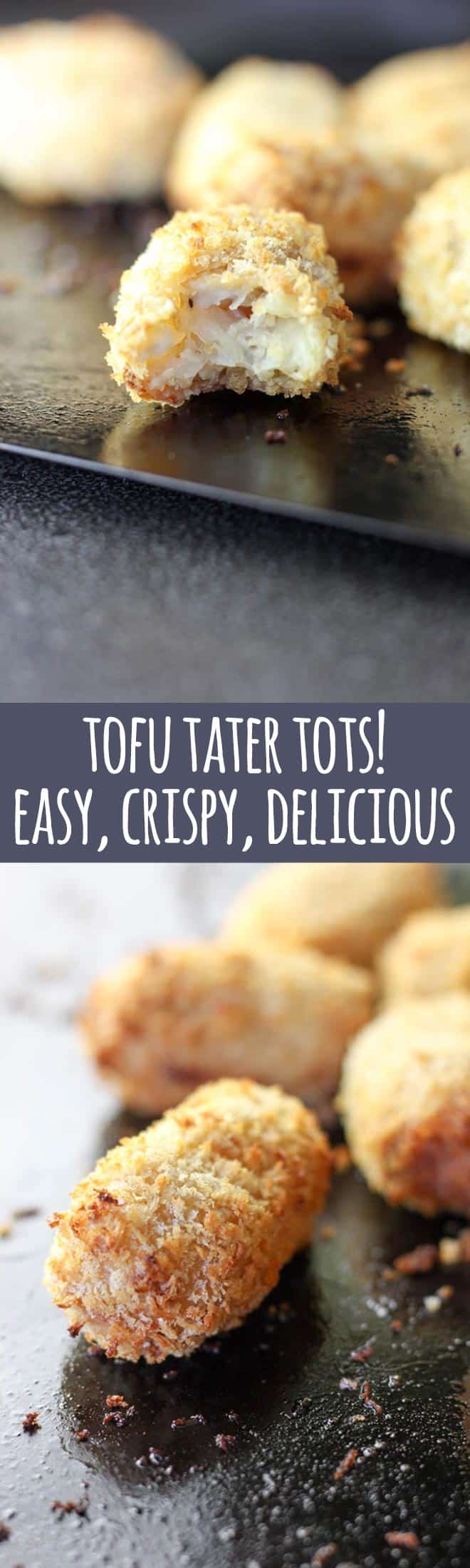 Tofu tater tots are easy to make, crispy and delicious, and a perfect kid-friendly vegan option. 