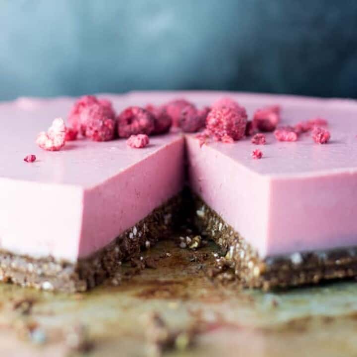 Raspberry and lime coconut cream pie.