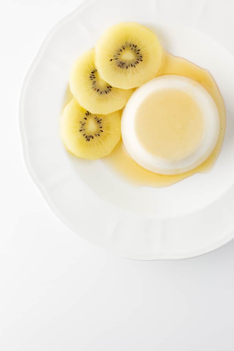 Ginger and coconut vegan panna cotta. 