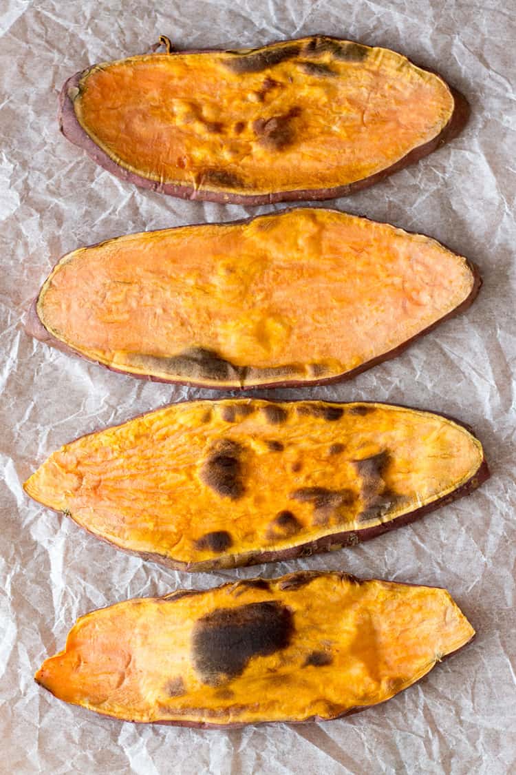 Orange kumara (sweet potato) toast. 