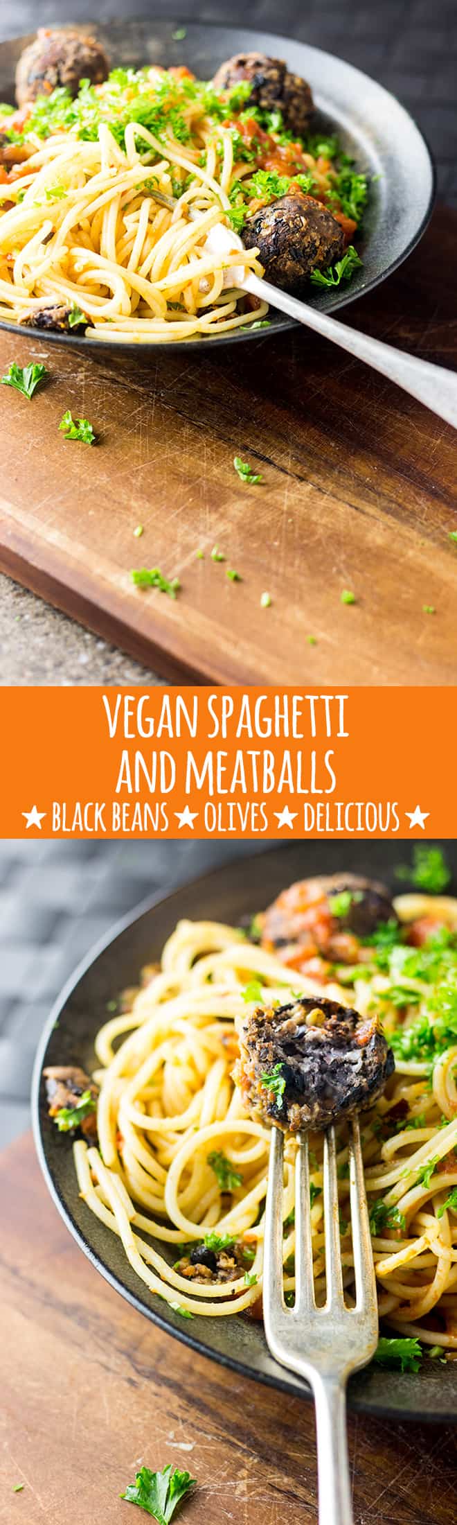 Black beans, black olives and sundried tomatoes make tasty vegan meatballs to enjoy with your favourite pasta and a cheeky glass of red. Vegan and gluten free. 