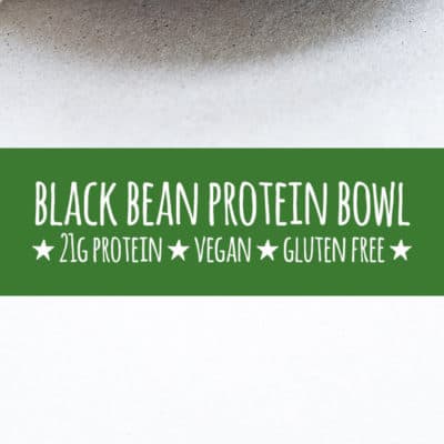 Boost your lunch game with a nutrient dense and balanced protein bowl, made with a simple combo of black beans, sweet potato and spinach with tahini dressing.