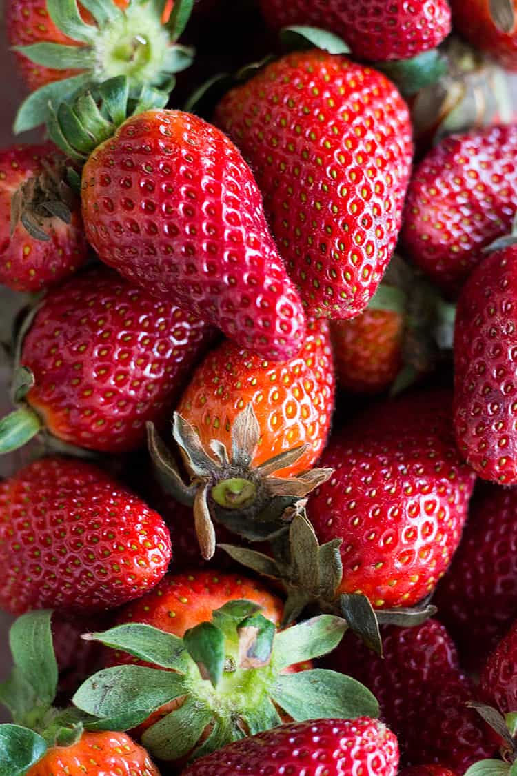 Fresh strawberries. 