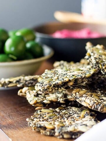 Five seed crackers (vegan and gluten free).