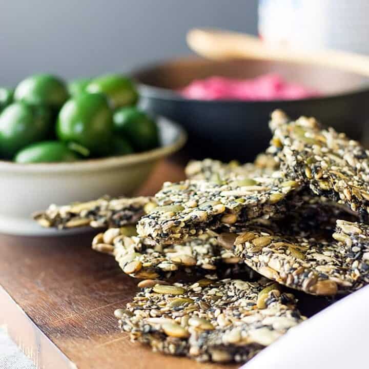 Five seed crackers (vegan and gluten free).