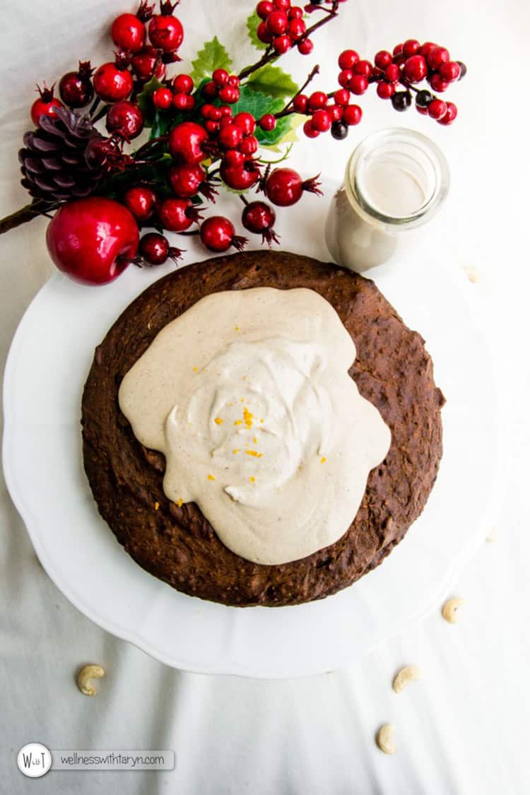 Sticky date and orange pudding (vegan and gluten free). 