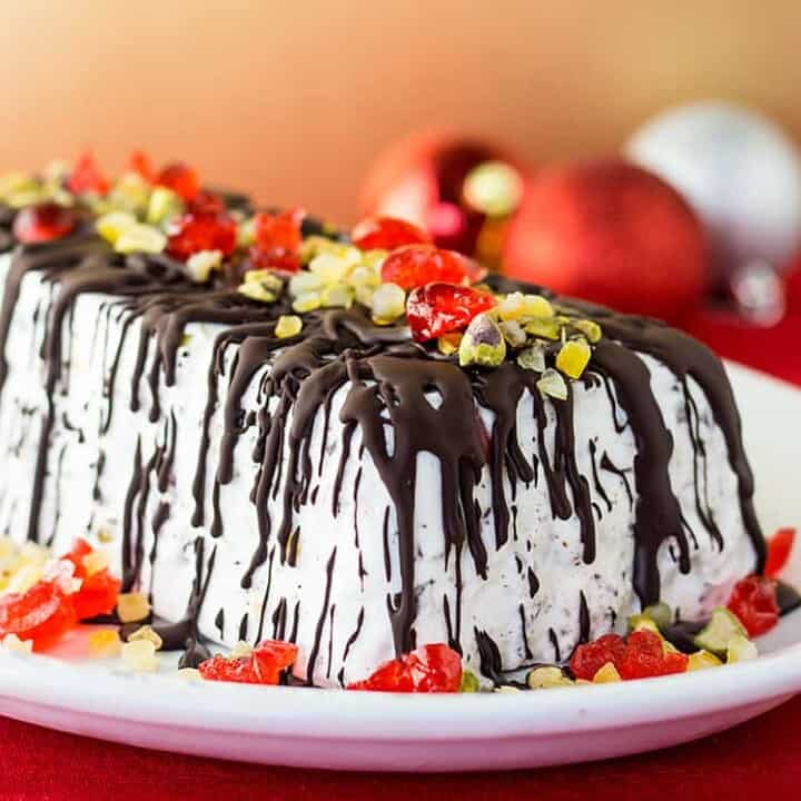 Christmas ice-cream cake