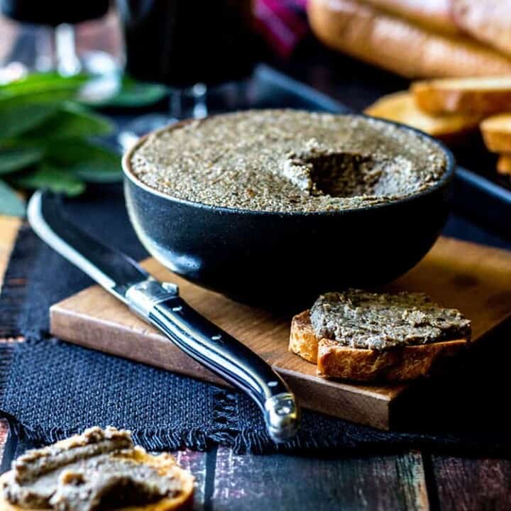 Mushroom and hazelnut vegan pate.