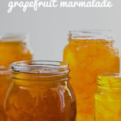 Sweet and sharp homemade grapefruit marmalade, with a hum of Indian chai spices running through it. Vegan and gluten free.
