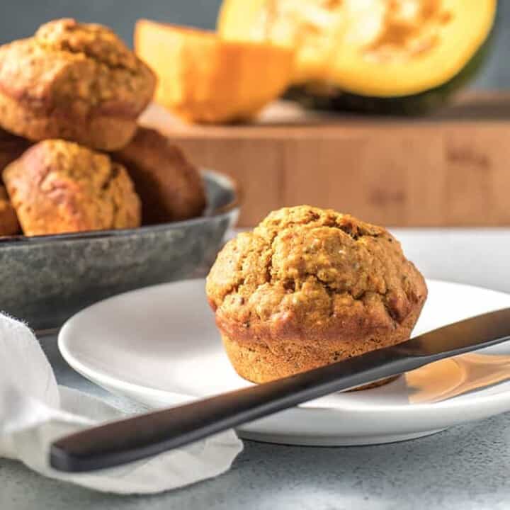 Pumpkin, orange and chia seed muffins.