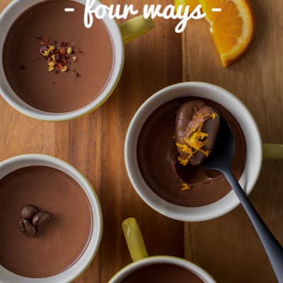 Rich and indulgent, these vegan dark chocolate pots made with just a few simple ingredients can be customised to suit your own personal taste. 