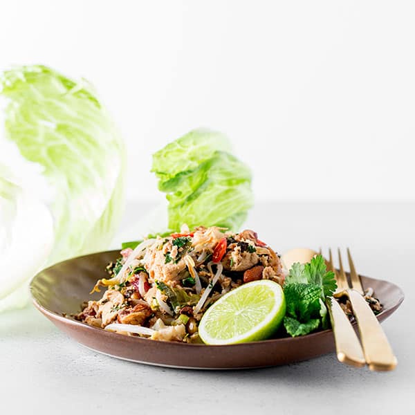 Cauliflower, peanut and tofu larb.